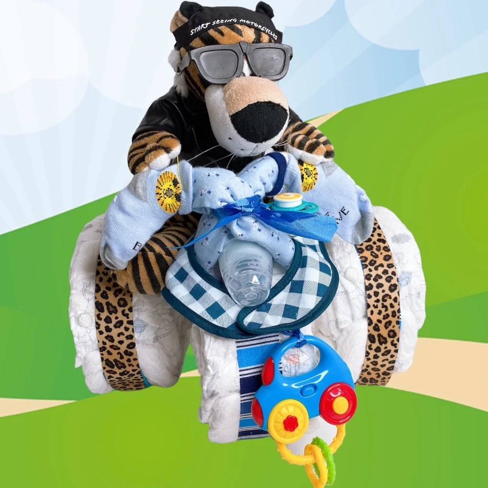 Motorcycle Diaper Cake